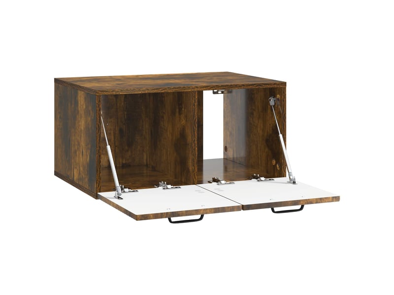  Meuble tv - banc tv - meuble de rangement mural chêne fumé 59,5 x 41 x 30 cm bois d'ingénierie  - Conforama E