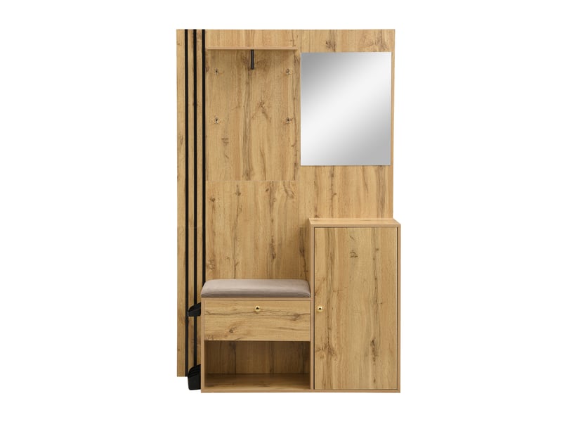  Portemanteau avec banc et rangement 115 x 185 cm en mdf  - Conforama D