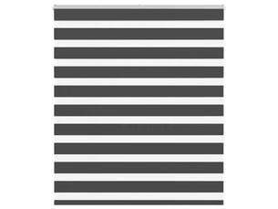 Store zèbre, store de fenêtre noir 125x150 cm largeur du tissu 120,9 cm polyester cf48870