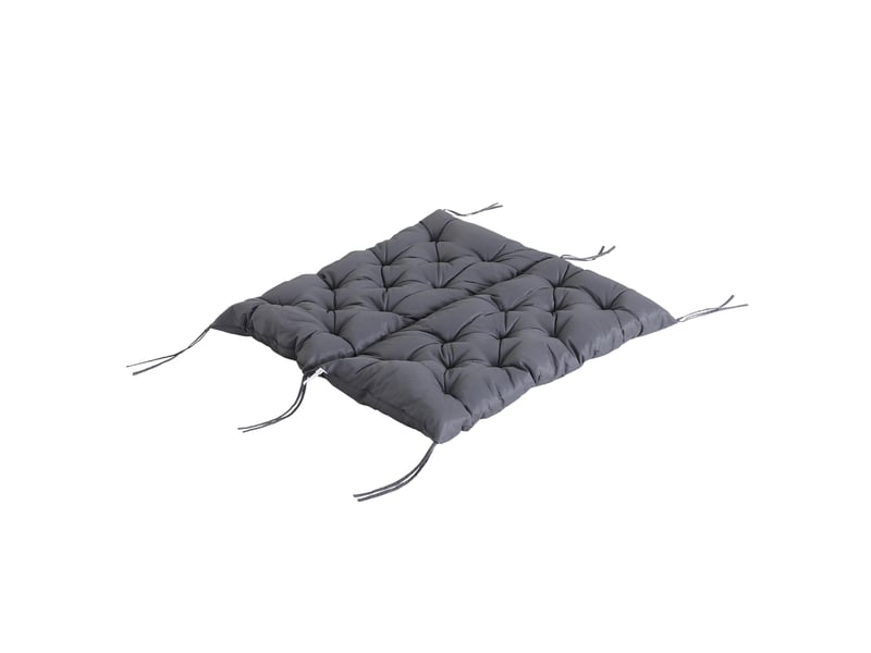  Coussin de banc de jardin 100 x 98 x 8 cm, polyester gris foncé, résistant aux intempéries  - Conforama A