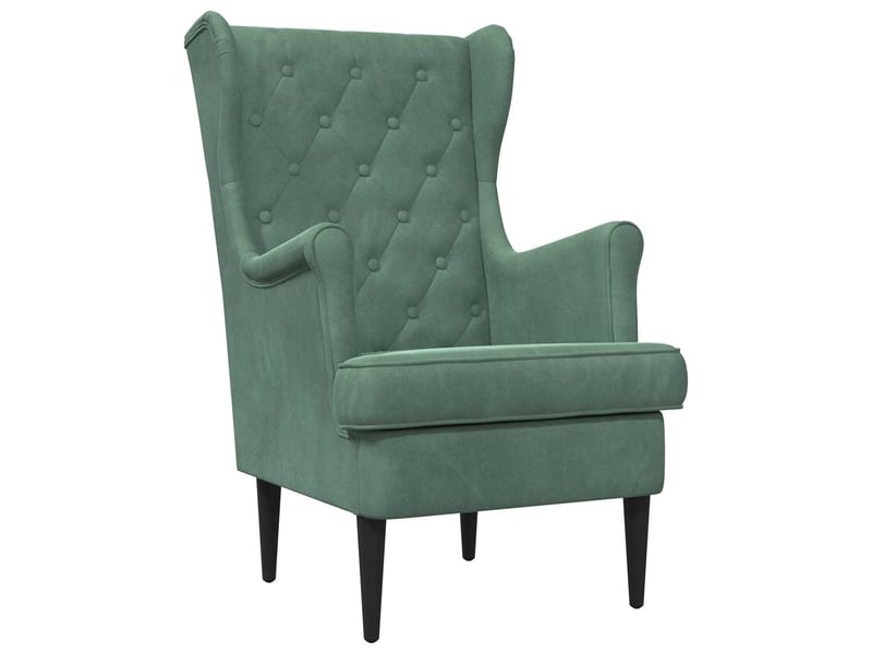  Vidaxl fauteuil vert mer velours  - Conforama D