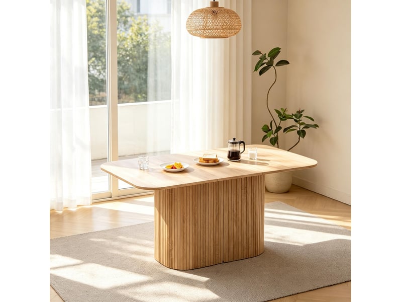 Table à manger rectangulaire 160x90 cm polyvalente homvra  - Conforama C