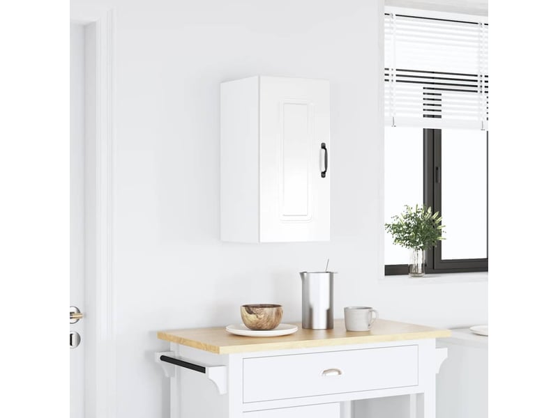  Armoire murale de cuisine kalmar blanc brillant bois ingénierie shl2949  - Conforama B