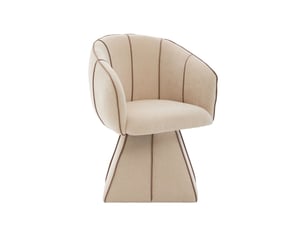 Fauteuil convertible pivotant HAVRYA Tissu marron vendu A l'unité