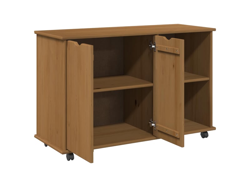 Caisson roulant de bureau avec roue marron miel 100 x 39 x 65,5 cm - Conforama D