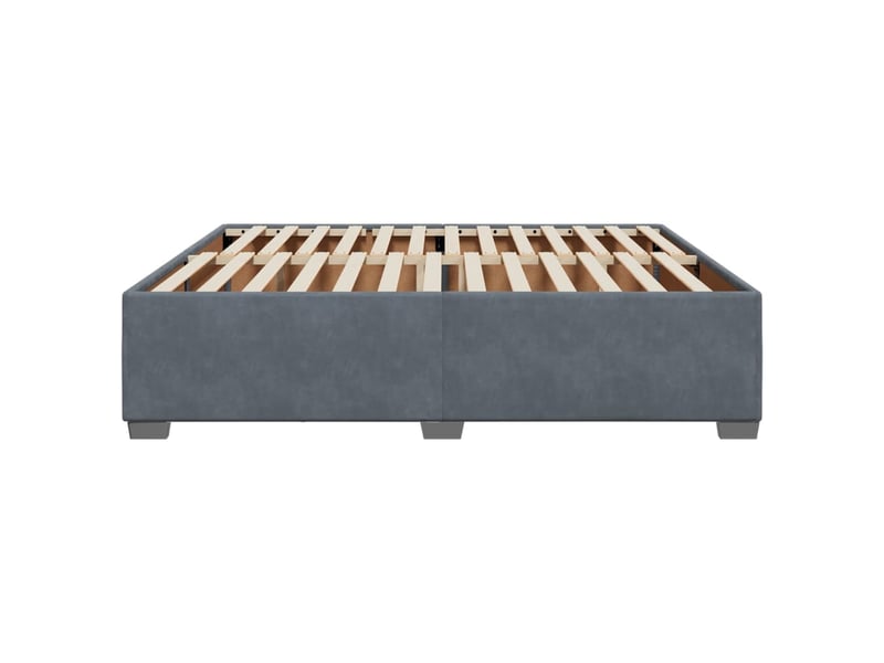  Lit double- lit adulte -  cadre de lit sans matelas gris foncé 200x200 cm velours  - Conforama D