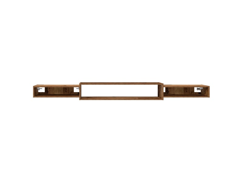  Meuble tv - banc tv - meuble de rangement mural montage mural bois ancien 220 x 28 x 21 cm  - Conforama E