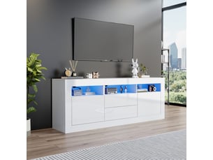 Meuble tv coloris blanc 160 cm <strong></strong> <strong></strong>