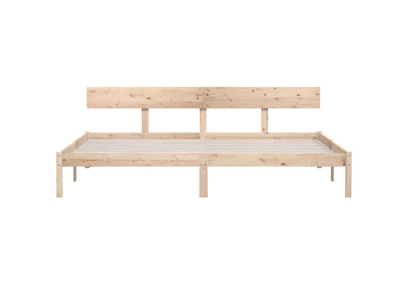  Lit double- lit adulte -  cadre de lit sans matelas bois massif 200x200 cm  - Conforama C