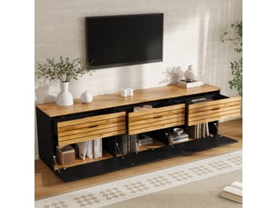 Meuble tv coloris bicolore 168 cm <strong></strong> <strong></strong>