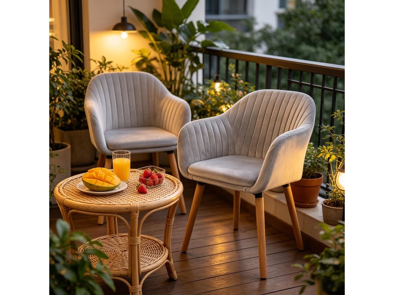  Fauteuil salon élégance lot de 2, avec accoudoirs, chaise d'appoint et salle à manger confortable  - Conforama D