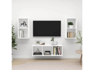 Meuble tv coloris blanc 37 cm <strong></strong>  <strong></strong>