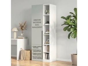 Armoire WELLTIN coloris bois clair largeur 110 cm