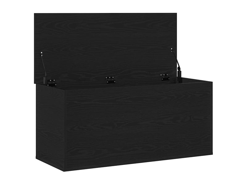 Boîte de rangement, coffre de rangement chêne noir 100x42x46 cm - Conforama E
