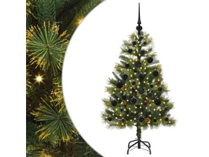 Sapin de noël artificiel, arbre de noël avec branches pliables et cônes 120 cm shl8616