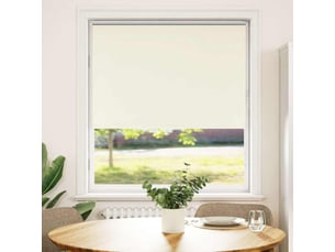 Store enrouleur occultant, store à rouleau blanc cassé 110x150 cm largeur tissu cf45507