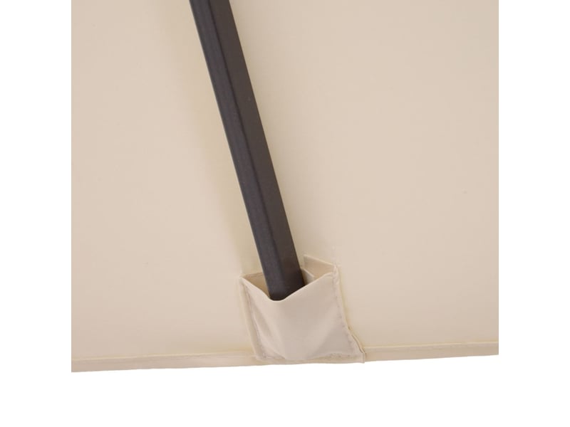  Parasol 460x270x240, parasol double ovale à manivelle, beige, 2 aérations, mât stable 12 baleines métalliques  - Conforama C
