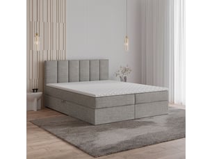 Lit avec rangement 160x200 cm <strong>MASSENO</strong> <strong></strong> coloris gris