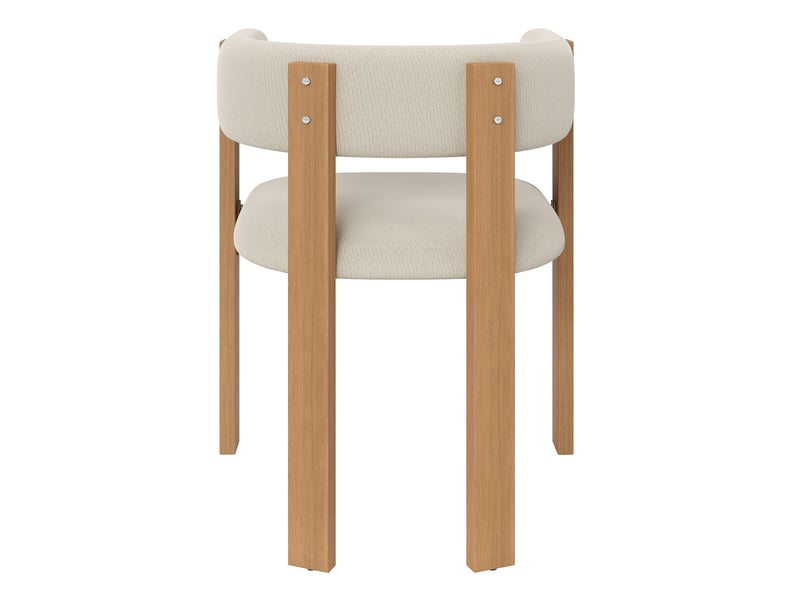  Lot de 6 chaises de salle à manger 47x48x72,5 cm, beige+naturel, garnissage épais, meuble cuisine, meuble salon, métal  - Conforama D