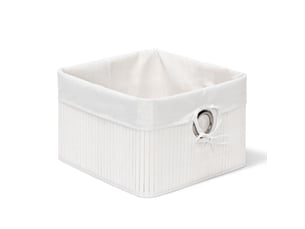 Corbeille panier de rangement pliable 20 x 31 x 31 cm pour étagères décoratif en bambou naturel 13_0005767