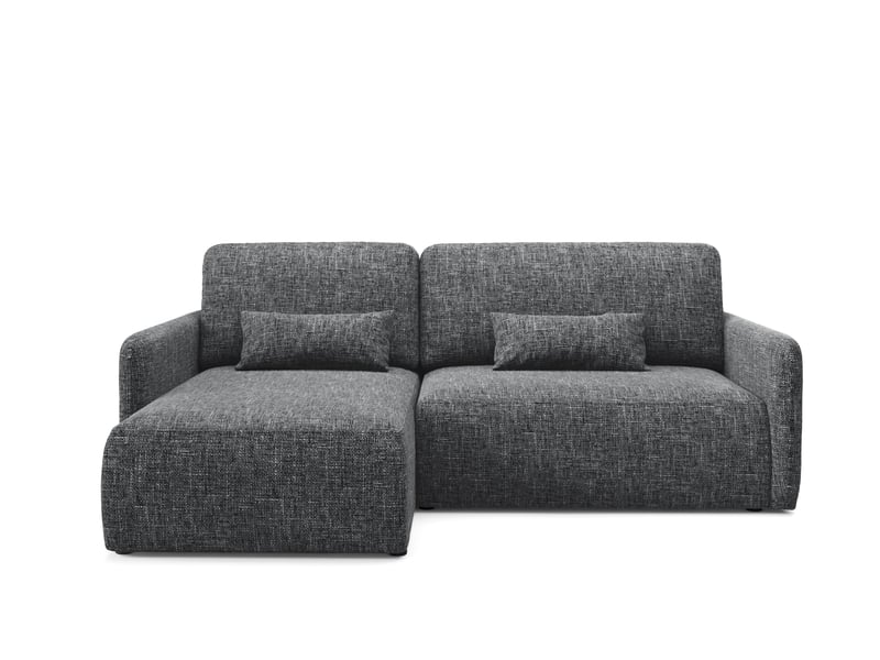  Canapé d'angle convertible livello l noir  - Conforama A