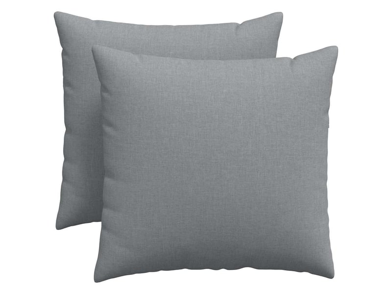  Lot de 2 coussins de canapé, coussins décoratifs tissu gris clair 50 x 50 cm cf58842  - Conforama A
