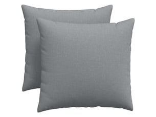 Lot de 2 coussins de canapé, coussins décoratifs tissu gris clair 50 x 50 cm cf58842