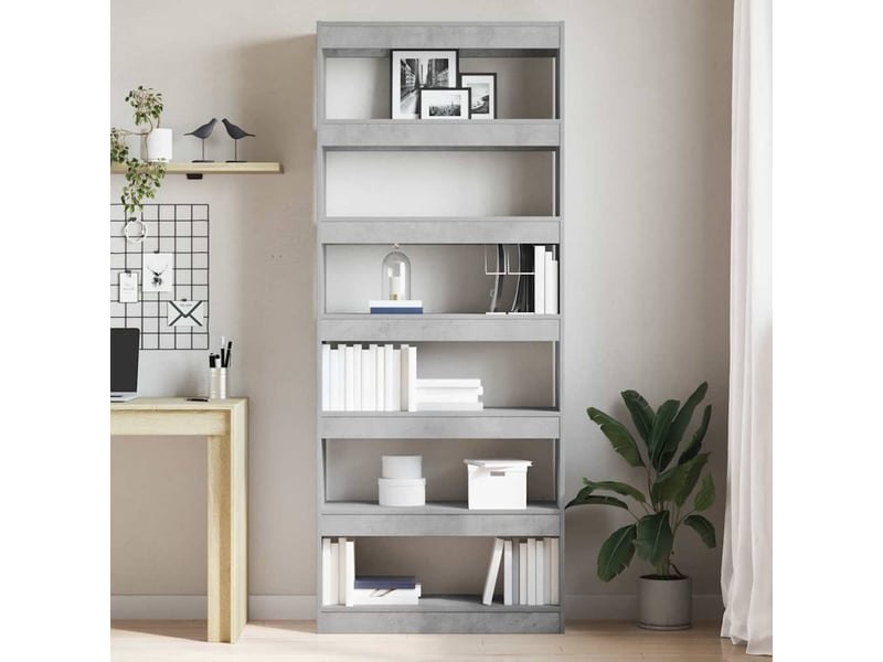  Bibliothèque 6 niveaux, armoire à livres 80 x 30 x 198 cm bois d'ingénierie shl7141  - Conforama D