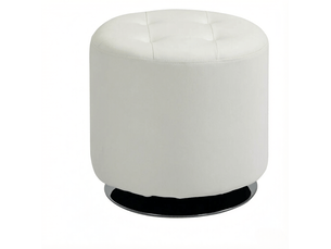 Fauteuil fixe pivotant <strong>DESMIU</strong> <strong></strong> Simili blanc vendu A l'unité