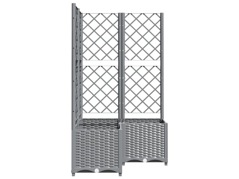  Jardinière - cache-pot de jardin gris clair 80 x 80 x 136 cm  - Conforama E