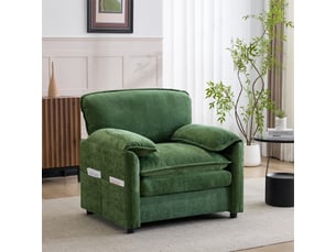 Fauteuil fixe  <strong></strong> Tissu vert
