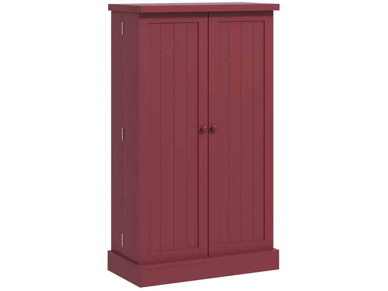  Meuble de cuisine à 2 portes, 5 étagères et 12 compartiments à épices – 60 x 30 x 104 cm – rouge  - Conforama B