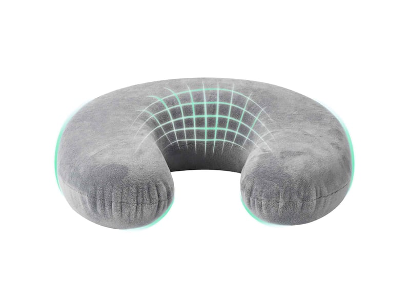  Coussin de voyage pour le cou gris mousse à mémoire de forme cf56383  - Conforama A