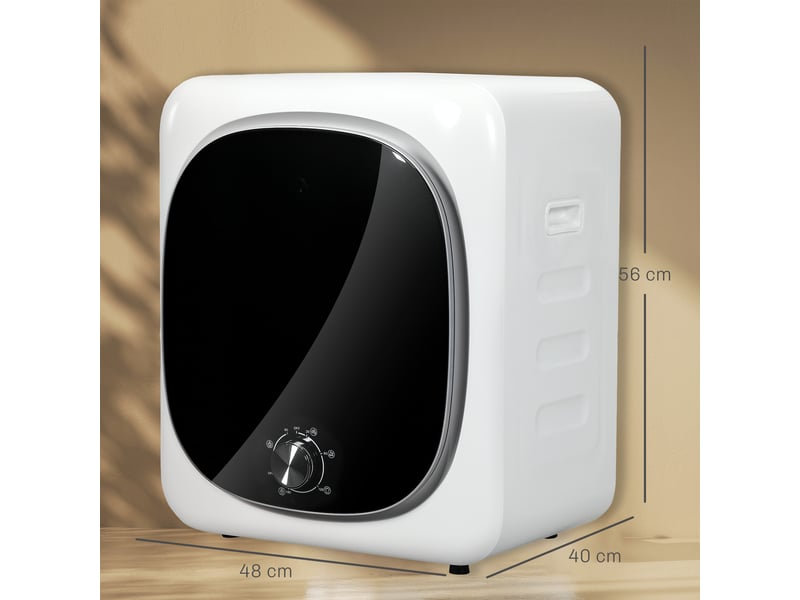 Séchoir linge portable - 800w 60°c max. - 5 modes - installation murale ou à poser - blanc noir - Conforama C