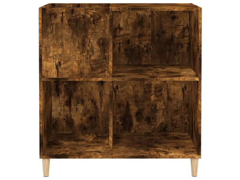  Armoire à disques, armoire de rangement chêne fumé 84,5x38x89 cm bois d'ingénierie shl3242  - Conforama E