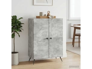 Buffet - bahut - meuble de rangement gris béton 66 x 34,5 x 90 cm bois d'ingénierie