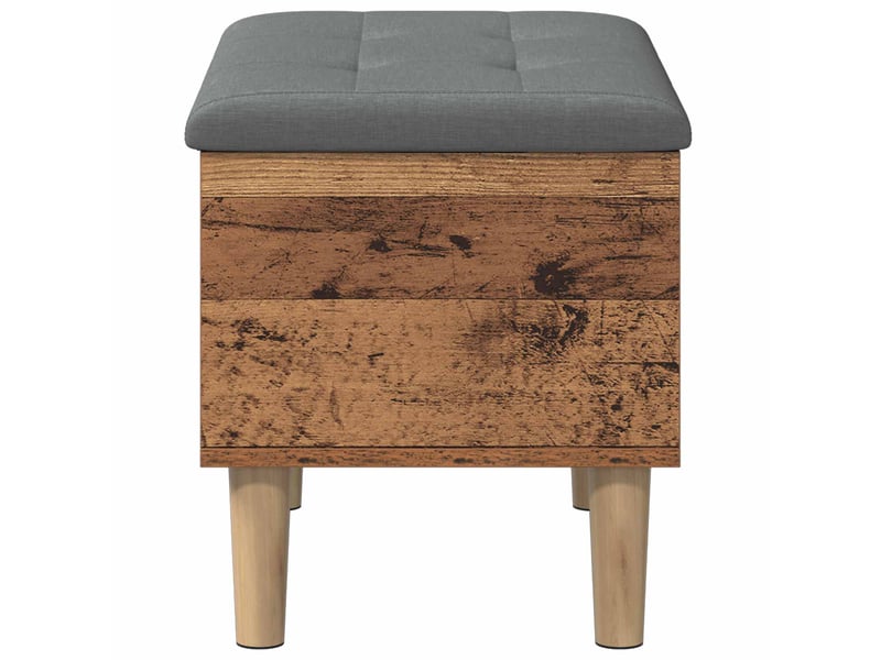 Banc chambre, banc de rangement avec coussin bois de chêne 62x42x46 cm  - Conforama E