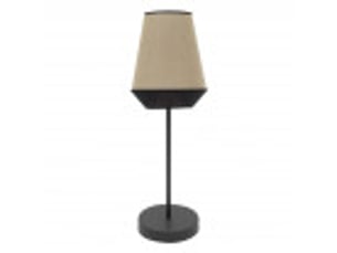 Lampe à poser fabrilamp campana toile de jutenoir 1 x e27 74 x 25 x 25 cm