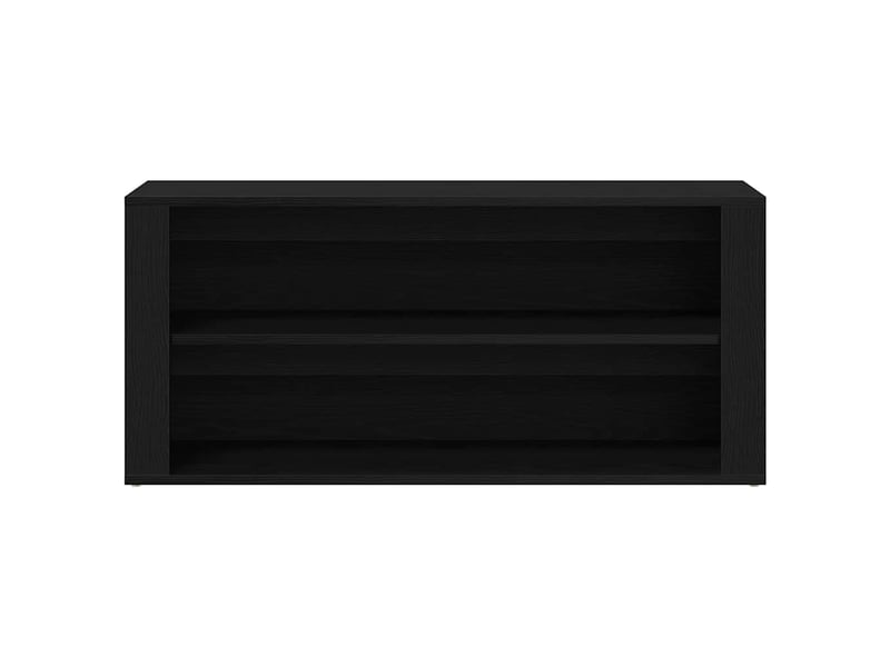  Banc à chaussures, meuble à chaussures chêne noir 100x35x45 cm bois d'ingénierie  - Conforama E