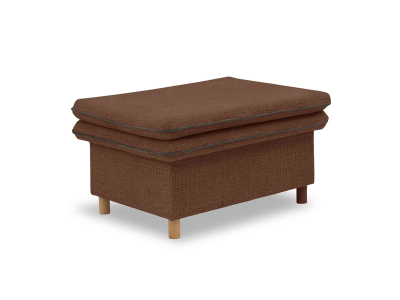 Sam, pouf coffre de rangement, 70x91 cm, rouge brique Sam - Conforama A