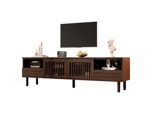 Meuble tv coloris bois foncé 180 cm   