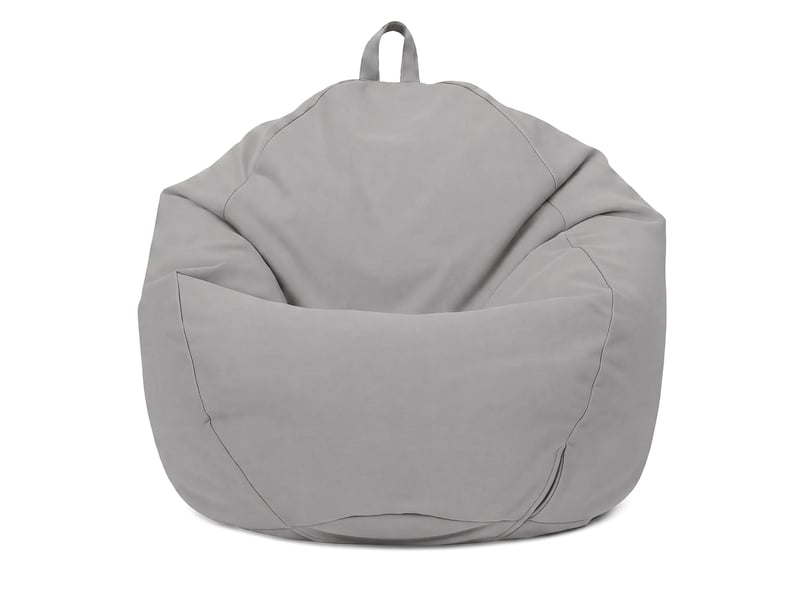 Pouf poire xl 110x120 gris galet - déhoussable & imperméable (garni billes) - Conforama C