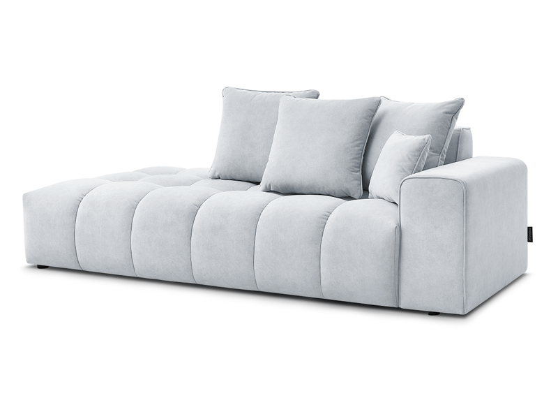  Bobochic canapé droit fixe mont-blanc velours gris clair  accoudoir droit MONT-BLANC - Conforama A