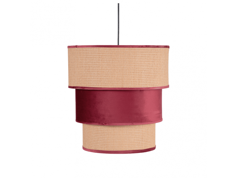  Suspension fabrilamp lúcio bordeaux 1 x e27 ø 37 cm 130591007 - Conforama A