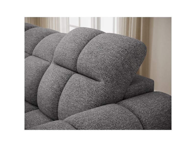  Canapé d'angle électrique fanoti 3 places gris chiné – angle gauche  - Conforama D