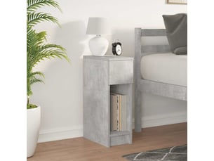 Table de chevet - cabinet de chevet - table de nuit avec tiroir gris béton 20x36x60 cm