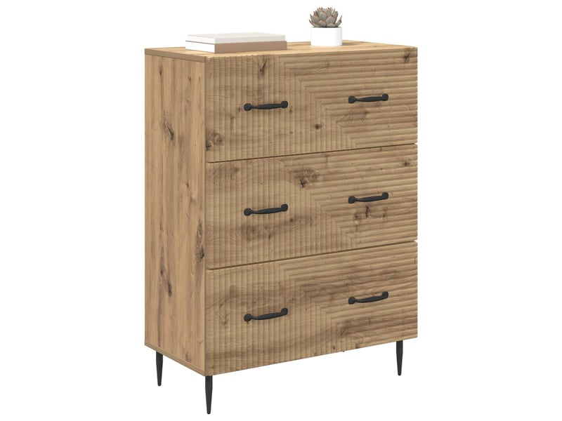  Armoire de rangement bureau, armoire à tiroirs 66 x 34,5 x 89,5 cm bois d'ingénierie  - Conforama C