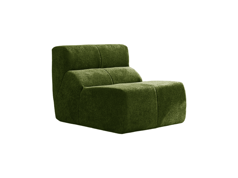  Fauteuil,93x109x79 cm,1 place compressé style contemporain,velours,vert  - Conforama A