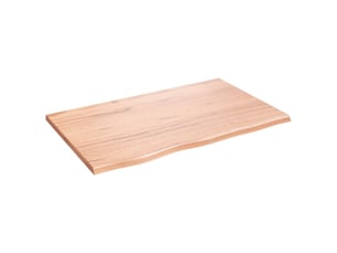 Comptoir de salle de bain, plan de travail marron clair 80x50x2 cm bois traité cf65836