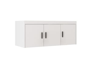 Surmeuble armoire storicos 3 portes blanc 133x55x53 cm